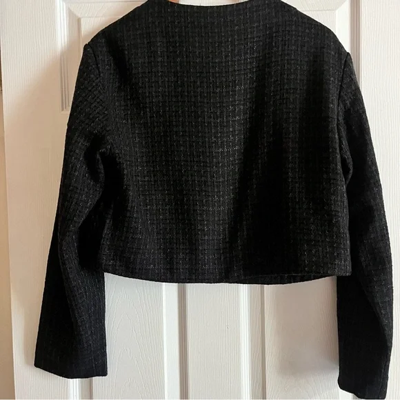 Abercrombie & Fitch Collarless Tweed Jacket - Picture 7 of 8